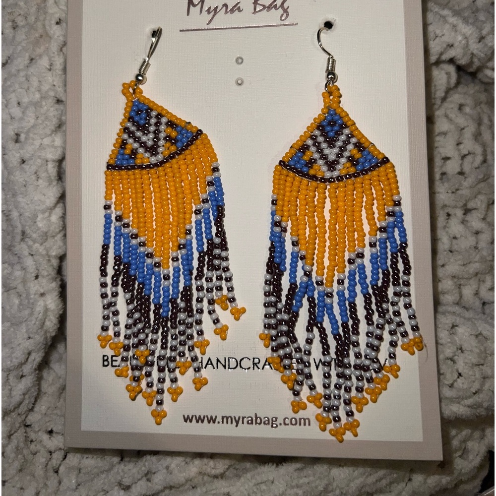 Handcrafted beaded earrings